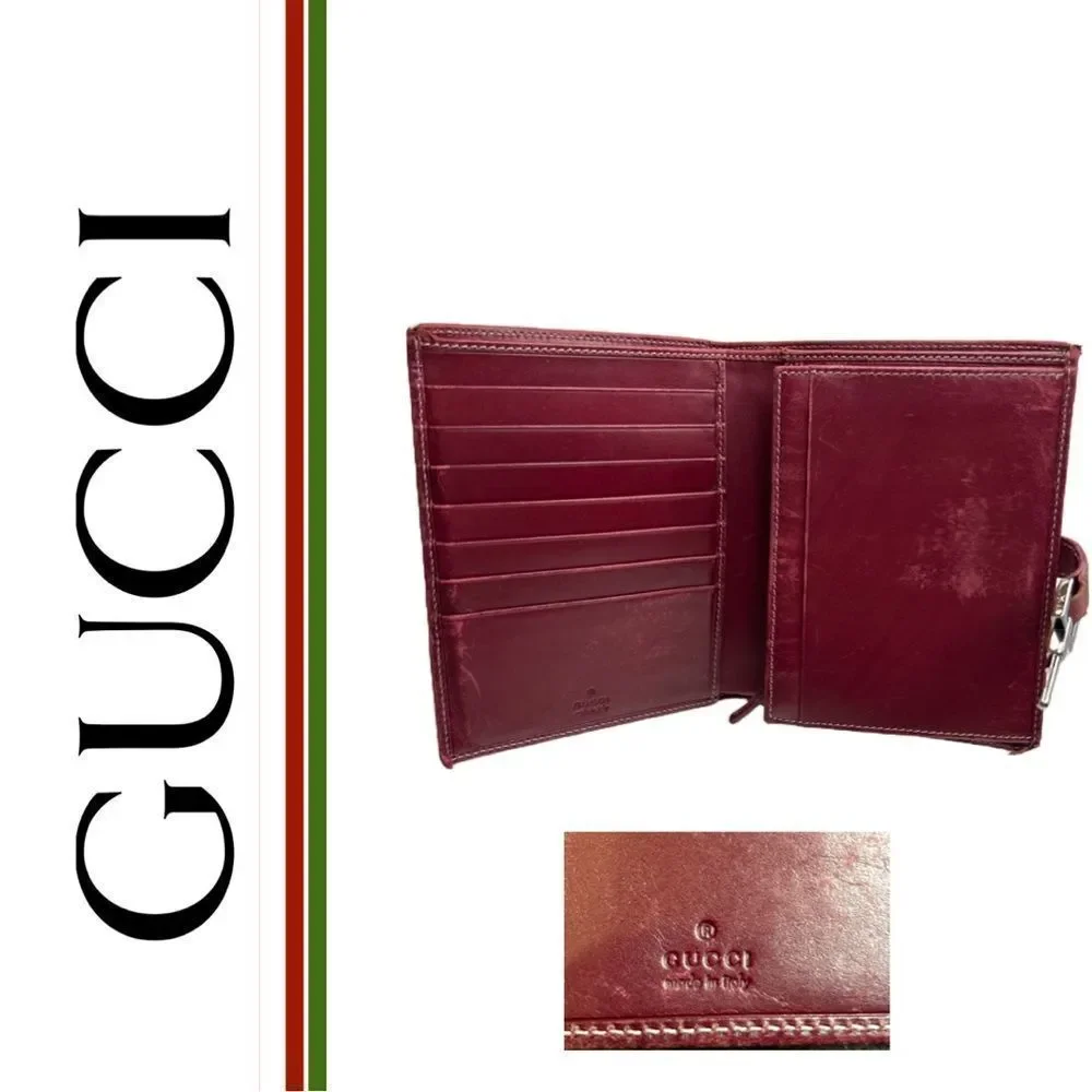 Gucci‎ Authentic VINTAGE Jackie Leather Wallet - Picture 4 of 4